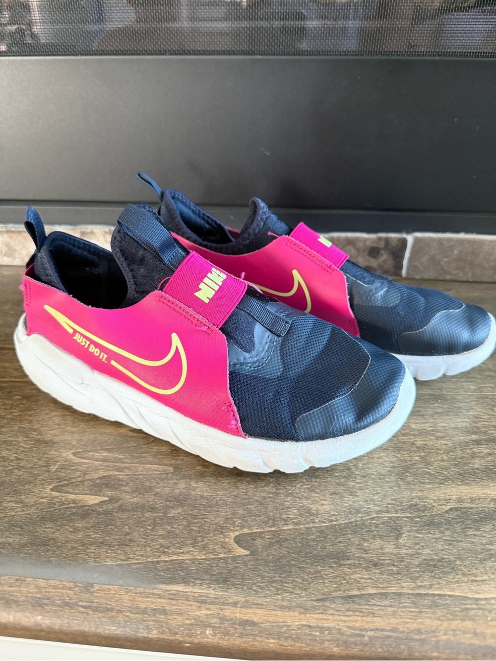 Nike Flex Runner Kids Sneaker Slip-On Pink Blue White US 6.5Y DJ6038-401
